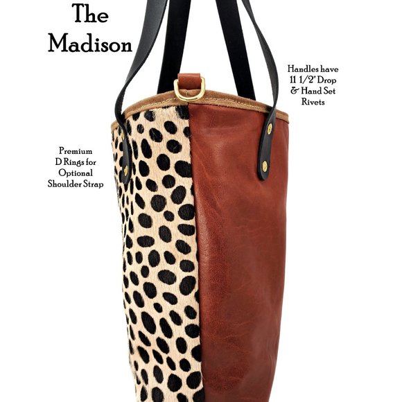 Hair On Print Cheetah Cowhide and Leather Tote